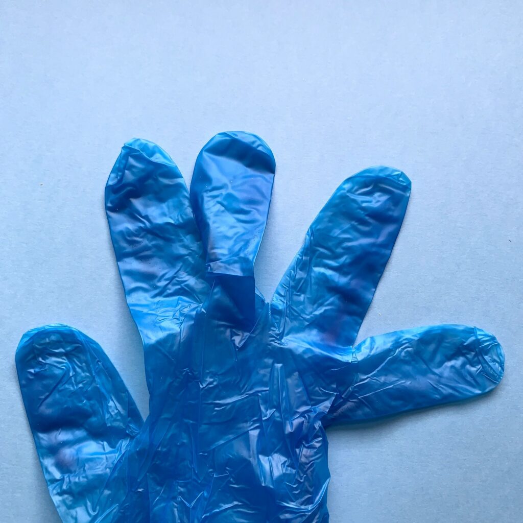 Covid Precautions Mask and Gloves